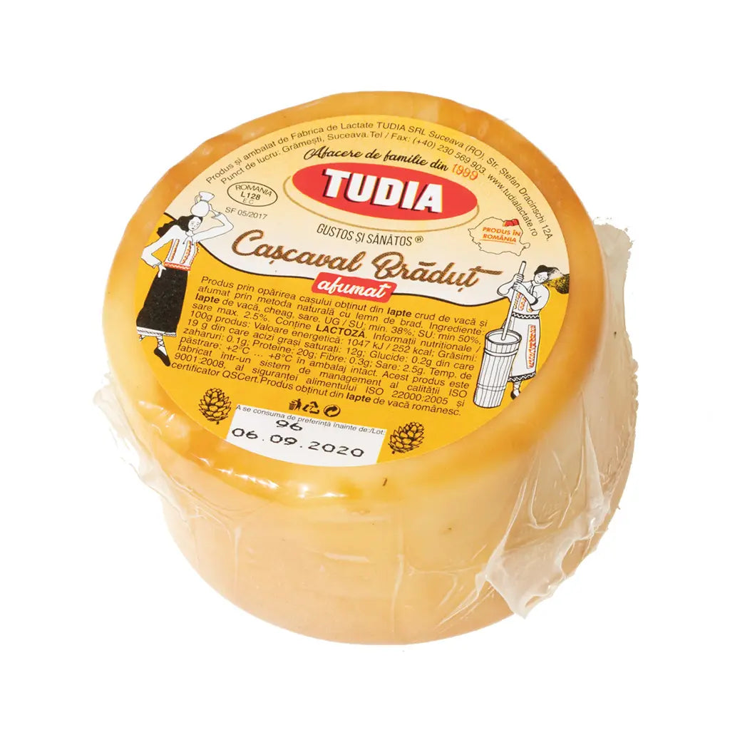 Tudia Cascaval Afumat Bradut Cca 200G Vid / Pret /Kg