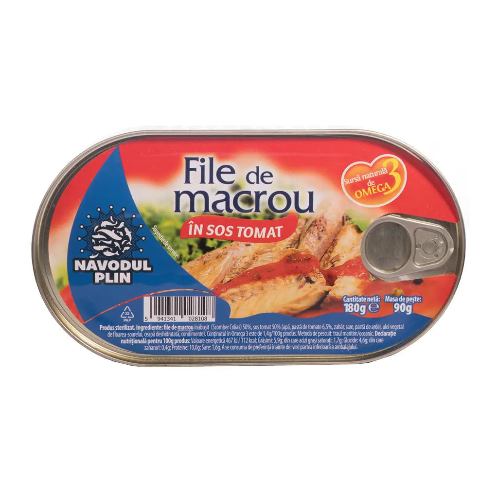 Navodul Plin File Macrou Sos Tomata 180G(15)