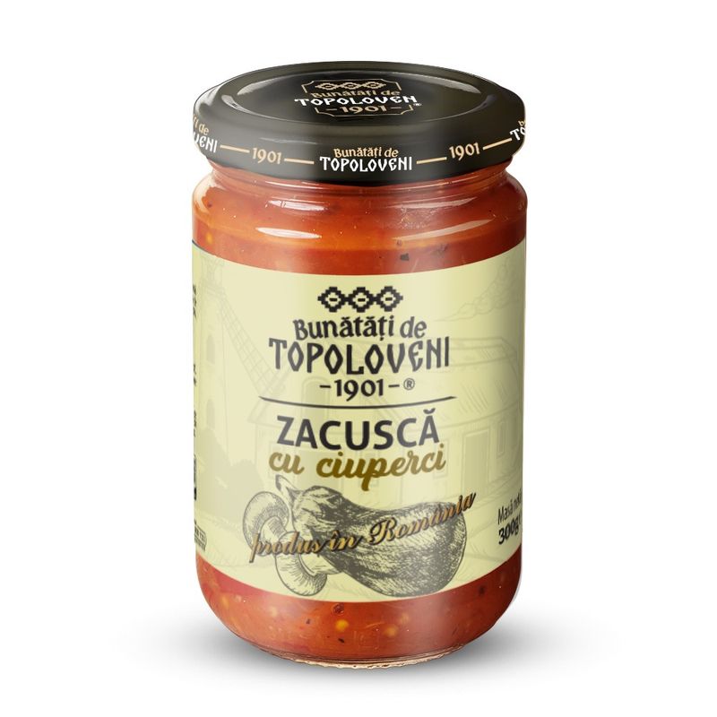 Topoloveni Zacusca De Vinete Cu Ciuperci 300G