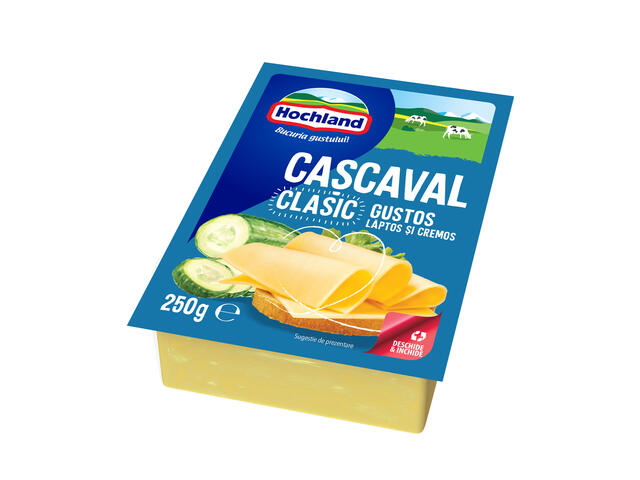 Hochland Cascaval Clasic Felii 250G Afumat