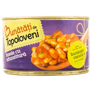Topoloveni Fasole Cu Afumatura 400G