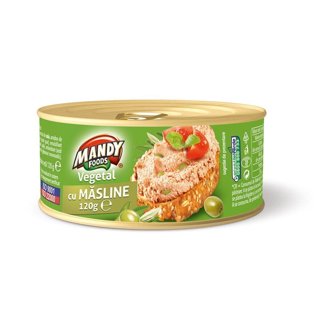 Mandy Pate Vegetal Cu Masline 120G