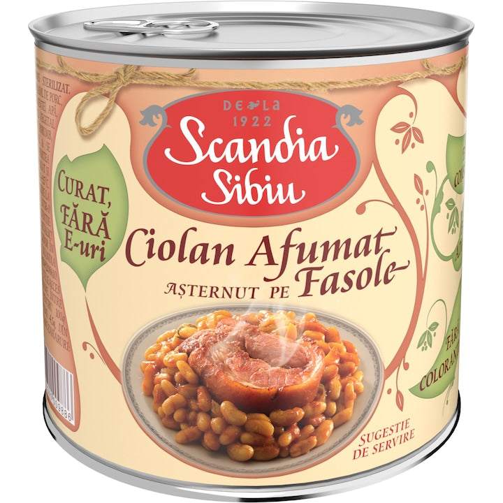 Scandia Ciolan Afumat Cu Fasole 400G