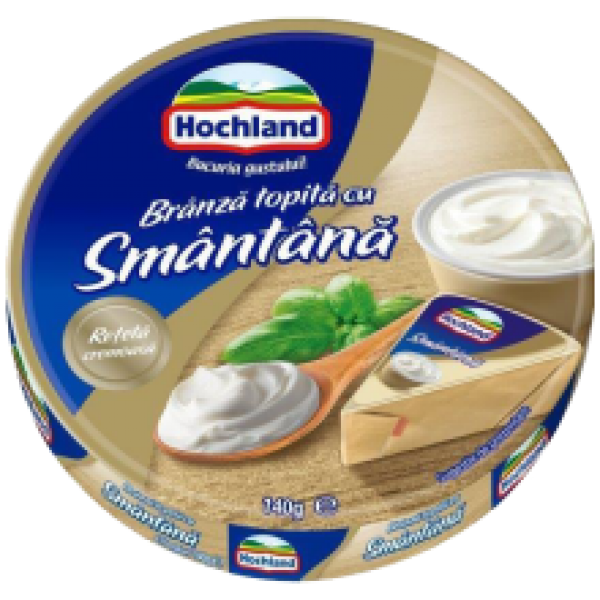 Hochland Branza Topita Triunghiuri Smantana 140G