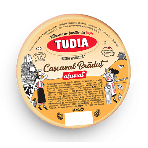 Tudia Cascaval Afumat Bradut Cca 400G Vid