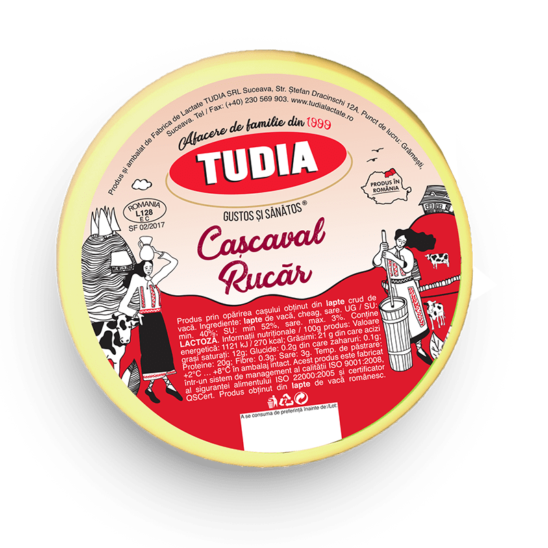 Tudia Cascaval Rucar Cca 200G Vid Kg